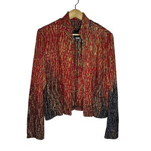 Candiss Cole Art To Wear Textural Handwoven Jacket Womens Size M Boho Blazer